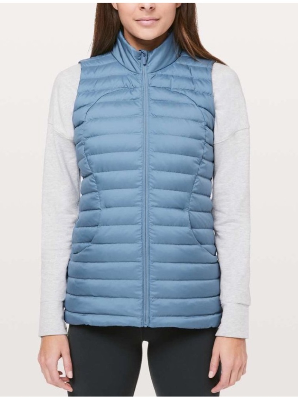 Lululemon Pack‎ It Down Again Puffer Vest Jacket Utility Blue Size 10 Warm